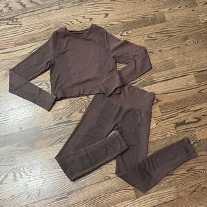 All in Motion Brown Activewear SET Size Small
